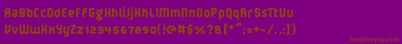 V5LoxicaRobusta Font – Brown Fonts on Purple Background