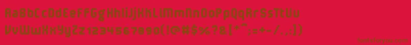 V5LoxicaRobusta Font – Brown Fonts on Red Background