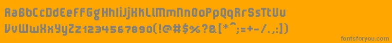 フォントV5LoxicaRobusta – オレンジの背景に灰色の文字
