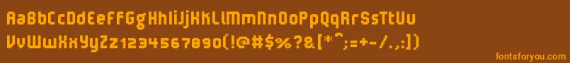 V5LoxicaRobusta Font – Orange Fonts on Brown Background