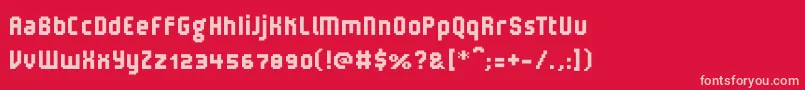 V5LoxicaRobusta Font – Pink Fonts on Red Background