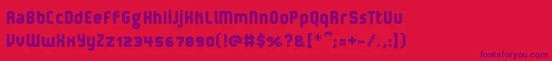 V5LoxicaRobusta Font – Purple Fonts on Red Background