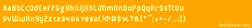 V5LoxicaRobusta Font – Yellow Fonts on Orange Background