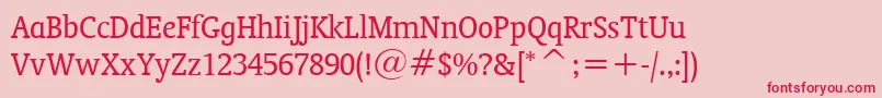 OrandaBtCondensed Font – Red Fonts on Pink Background