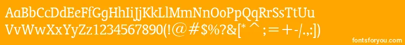 OrandaBtCondensed Font – White Fonts on Orange Background