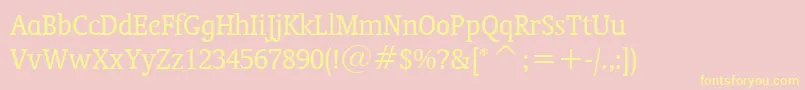 OrandaBtCondensed Font – Yellow Fonts on Pink Background