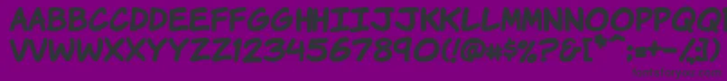 Vtckomixationhandbold Font – Black Fonts on Purple Background