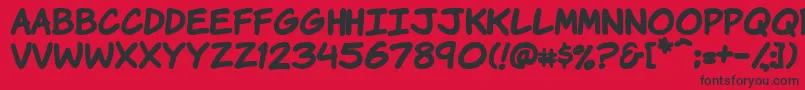 Vtckomixationhandbold Font – Black Fonts on Red Background