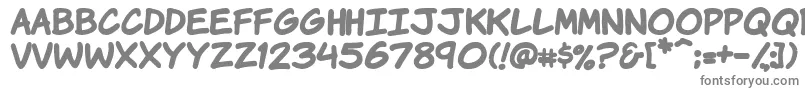 フォントVtckomixationhandbold – 白い背景に灰色の文字