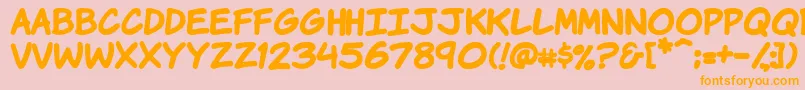 Vtckomixationhandbold Font – Orange Fonts on Pink Background