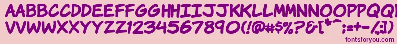 Vtckomixationhandbold Font – Purple Fonts on Pink Background