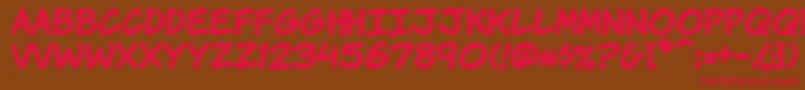 Vtckomixationhandbold Font – Red Fonts on Brown Background