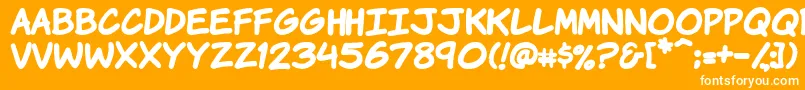 Vtckomixationhandbold Font – White Fonts on Orange Background