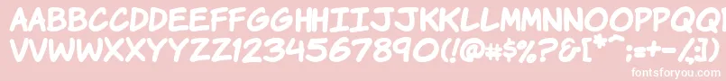 Vtckomixationhandbold Font – White Fonts on Pink Background