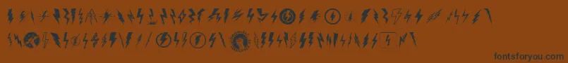 LightningBolt Font – Black Fonts on Brown Background