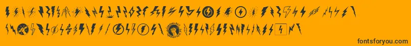 Шрифт LightningBolt – чёрные шрифты на оранжевом фоне