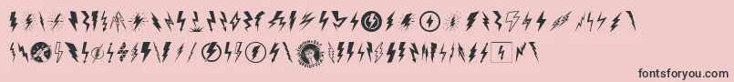 LightningBolt Font – Black Fonts on Pink Background