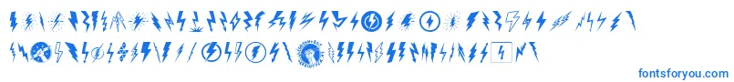 LightningBolt Font – Blue Fonts on White Background