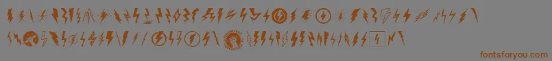 LightningBolt Font – Brown Fonts on Gray Background