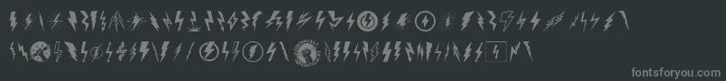 LightningBolt-Schriftart – Graue Schriften auf schwarzem Hintergrund