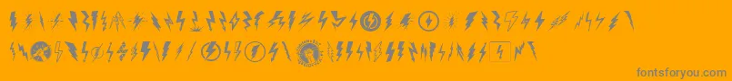 LightningBolt Font – Gray Fonts on Orange Background