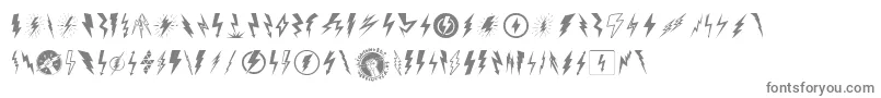 Fonte LightningBolt – fontes cinzas em um fundo branco