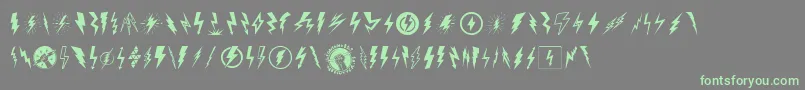 LightningBolt Font – Green Fonts on Gray Background