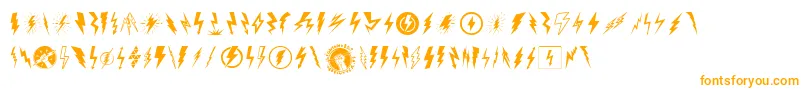 LightningBolt Font – Orange Fonts on White Background