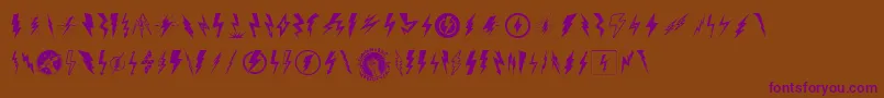 Подробнее о шрифте LightningBolt Шрифт LightningBolt – фиолетовые шрифты на коричневом фоне