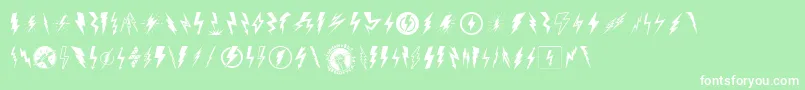 Шрифт LightningBolt – белые шрифты на зелёном фоне