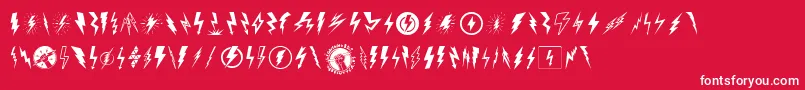 LightningBolt Font – White Fonts on Red Background