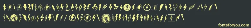 LightningBolt Font – Yellow Fonts on Black Background
