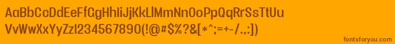 Vacersansregularpersonal Font – Brown Fonts on Orange Background