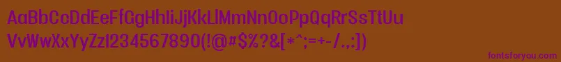 Vacersansregularpersonal Font – Purple Fonts on Brown Background