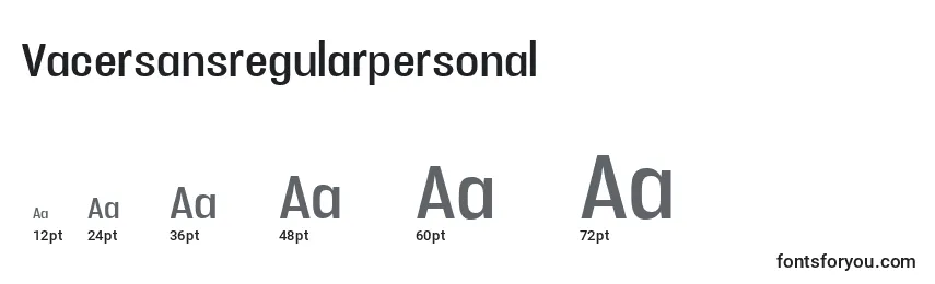 Vacersansregularpersonal Font Sizes