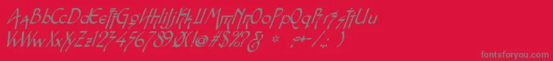 Snotmasteri Font – Gray Fonts on Red Background
