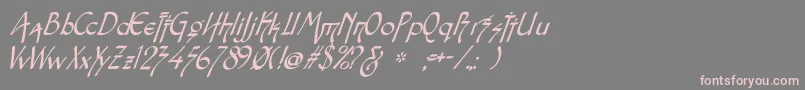Snotmasteri Font – Pink Fonts on Gray Background