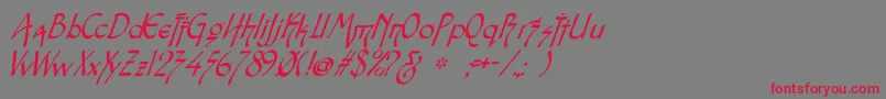 Snotmasteri Font – Red Fonts on Gray Background
