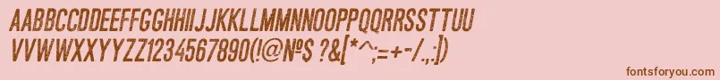 Шрифт AsfaltoItalic – коричневые шрифты на розовом фоне