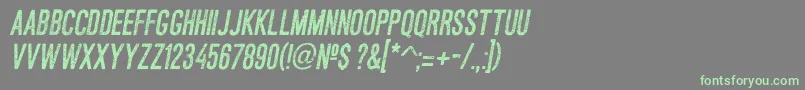 フォントAsfaltoItalic – 灰色の背景に緑のフォント