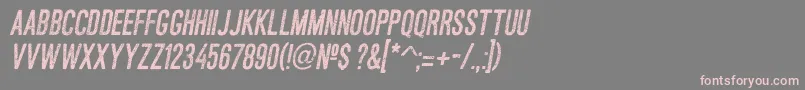 Fonte AsfaltoItalic – fontes rosa em um fundo cinza