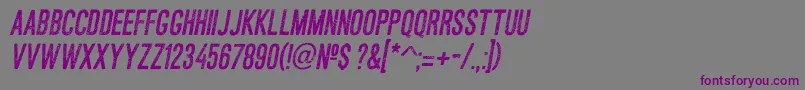 fuente AsfaltoItalic – Fuentes Moradas Sobre Fondo Gris