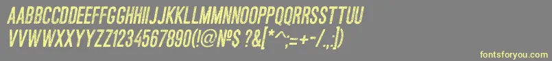 AsfaltoItalic Font – Yellow Fonts on Gray Background