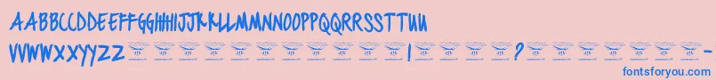 BlackjacketboysBold Font – Blue Fonts on Pink Background