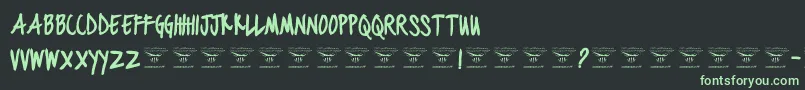 BlackjacketboysBold Font – Green Fonts on Black Background