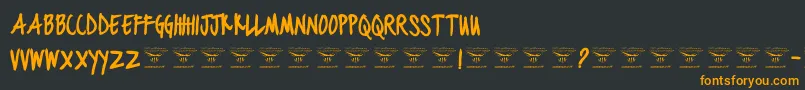 BlackjacketboysBold Font – Orange Fonts on Black Background