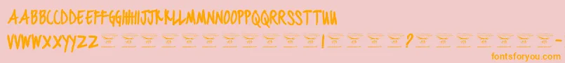 BlackjacketboysBold Font – Orange Fonts on Pink Background