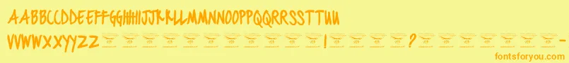 Шрифт BlackjacketboysBold – оранжевые шрифты на жёлтом фоне