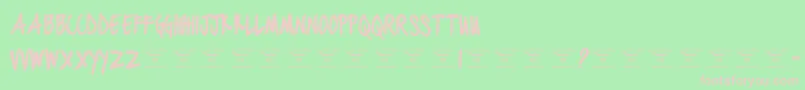 BlackjacketboysBold-fontti – vaaleanpunaiset fontit vihreällä taustalla