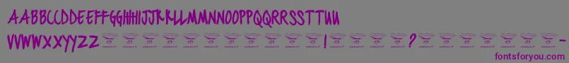 フォントBlackjacketboysBold – 紫色のフォント、灰色の背景